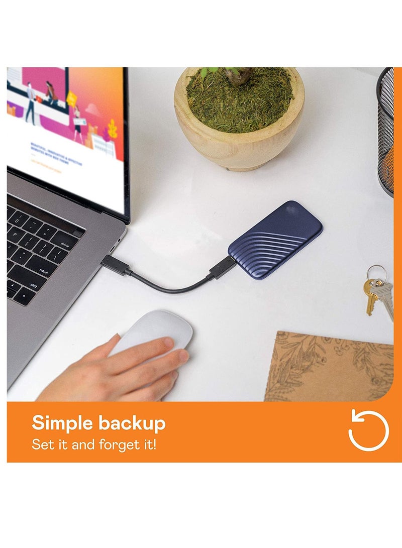 My Passport SSD - Portable SSD, up to 1050MB/s Read and 1000MB/s Write Speeds, USB 3.2 Gen 2 - 500 GB