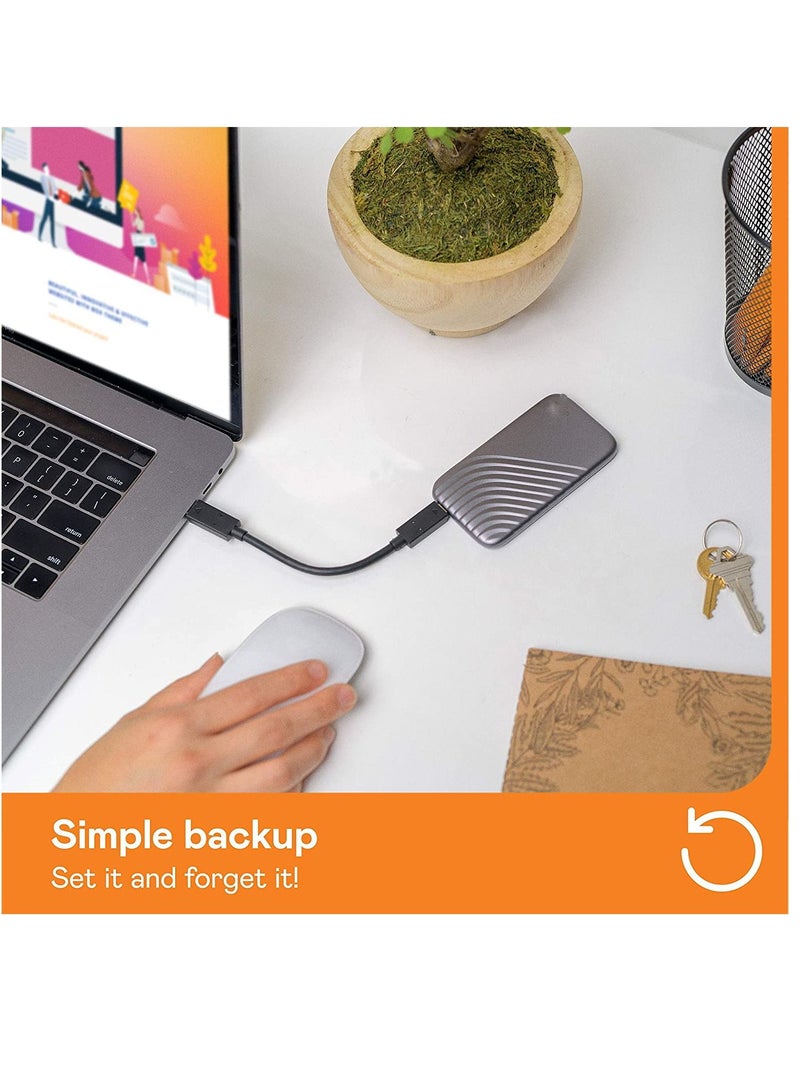 My Passport SSD - Portable SSD, up to 1050MB/s Read and 1000MB/s Write Speeds, USB 3.2 Gen 2 - 1TB