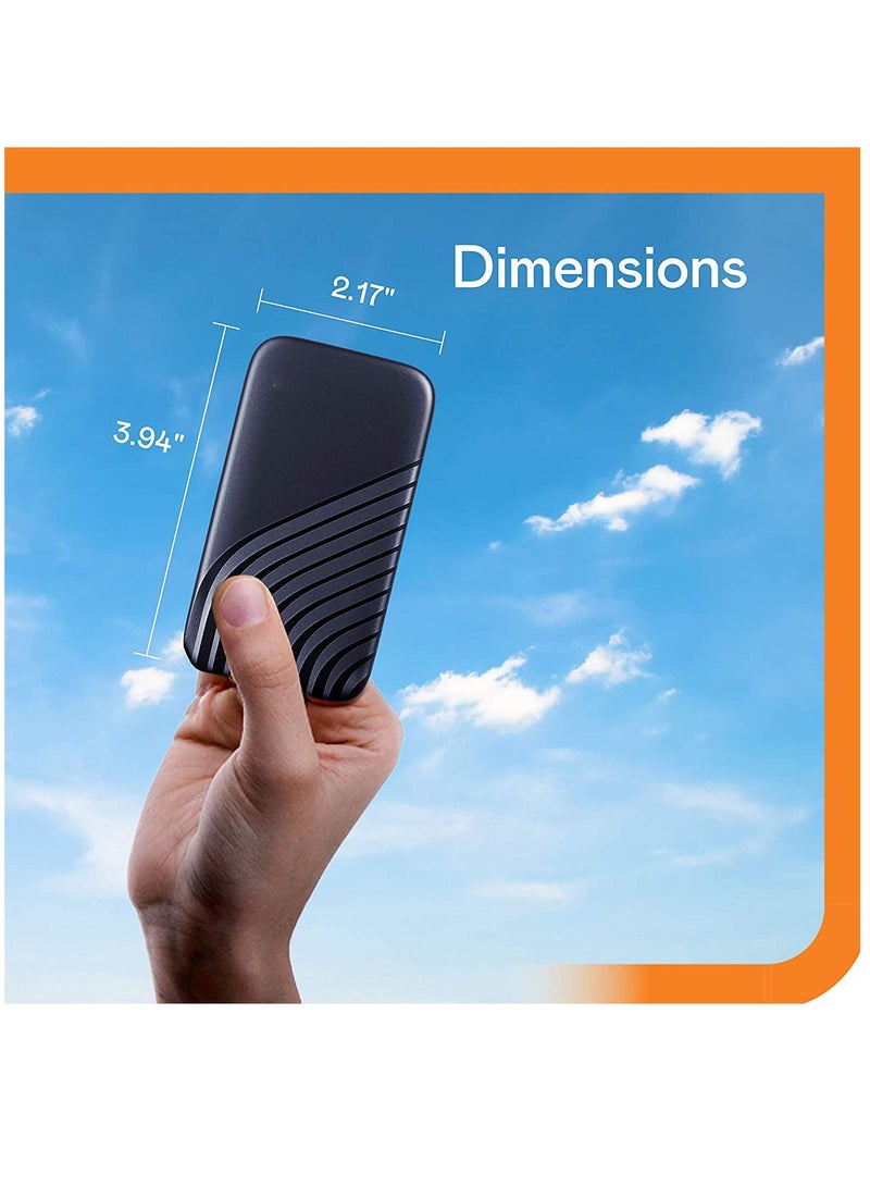 My Passport SSD - Portable SSD, up to 1050MB/s Read and 1000MB/s Write Speeds, USB 3.2 Gen 2 - 1TB
