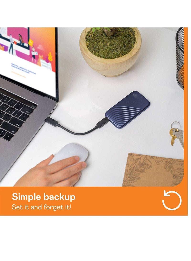 My Passport SSD - Portable SSD, up to 1050MB/s Read and 1000MB/s Write Speeds, USB 3.2 Gen 2 - 1TB