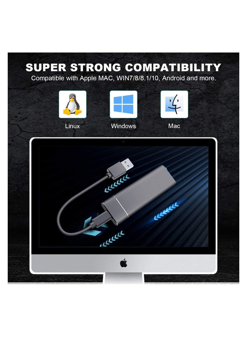 SSD External Solid State Hard Drive Computer Backup USB 3.1 to Type C Support Data Storage Transfer for Windows XP PC Laptop and Mac 16TB