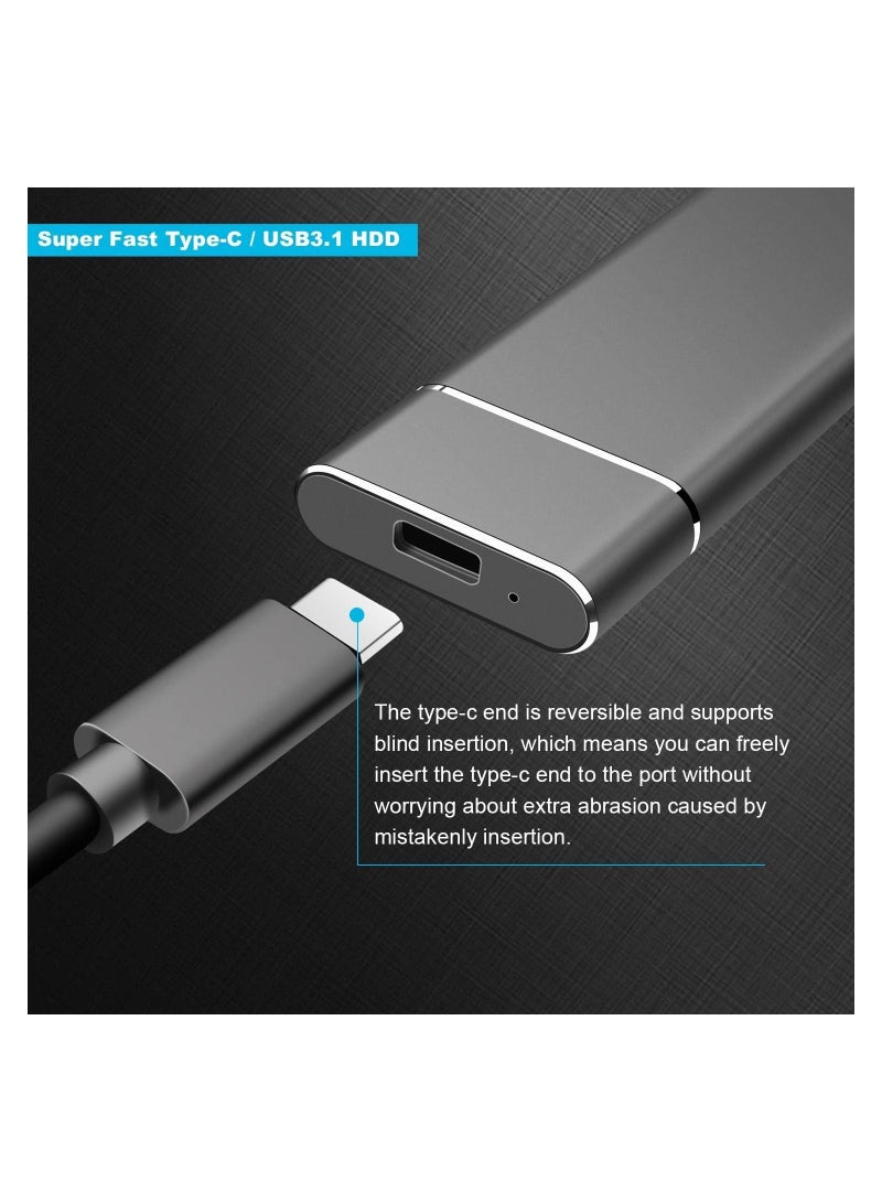 SSD External Solid State Hard Drive Computer Backup USB 3.1 to Type C Support Data Storage Transfer for Windows XP PC Laptop and Mac 16TB