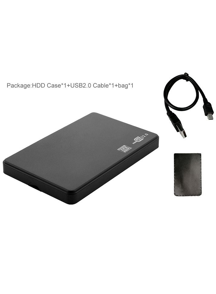 Enclosure Portable Mobile Hard Drive Cases for SSD External Storage With USB3.0/2.0 Cable ABS