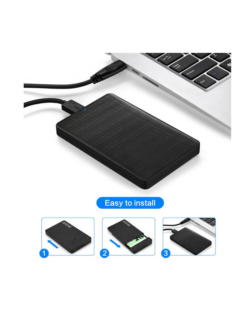 Portable C Type Hard Disk Drive External HDD Enclosure Case Tool Free 5 Gbps Support