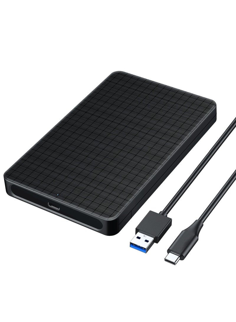 Portable C Type Hard Disk Drive External HDD Enclosure Case Tool Free 5 Gbps Support