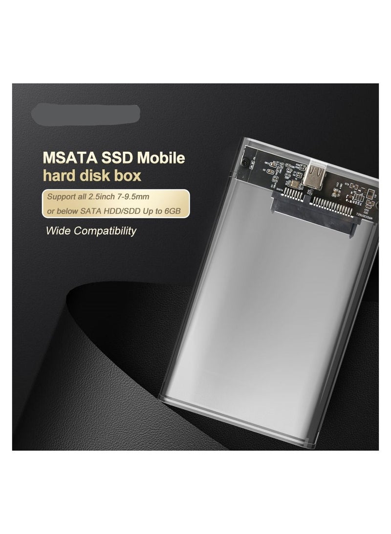 Transparent HDD Case for hard drive Super Speed USB 3.0 Gen 1 Mobile External Hard Drive Case