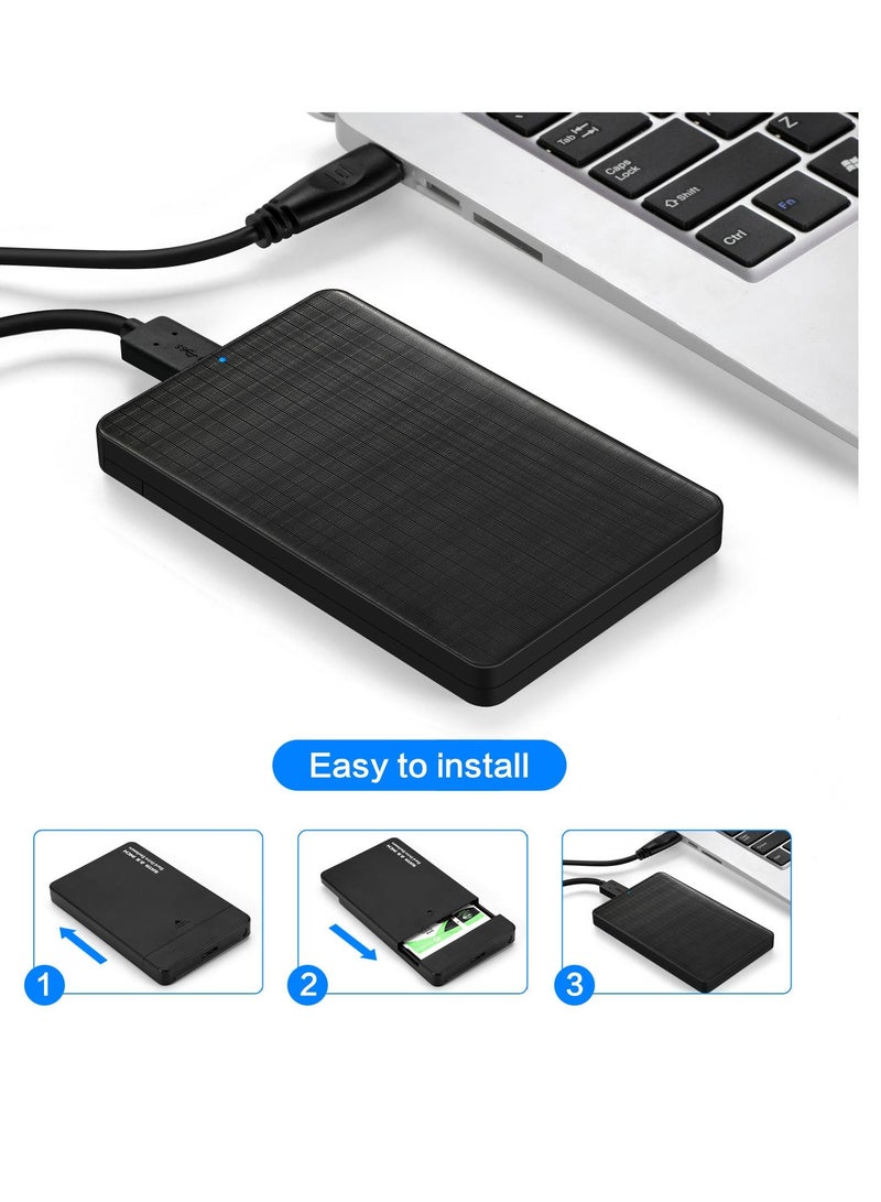 Portable C Type Hard Disk Drive External HDD Enclosure Case Tool Free 5 Gbps Support