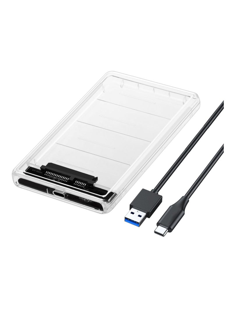 Portable C Type Hard Disk Drive External HDD Enclosure Case Tool Free 5 Gbps Support