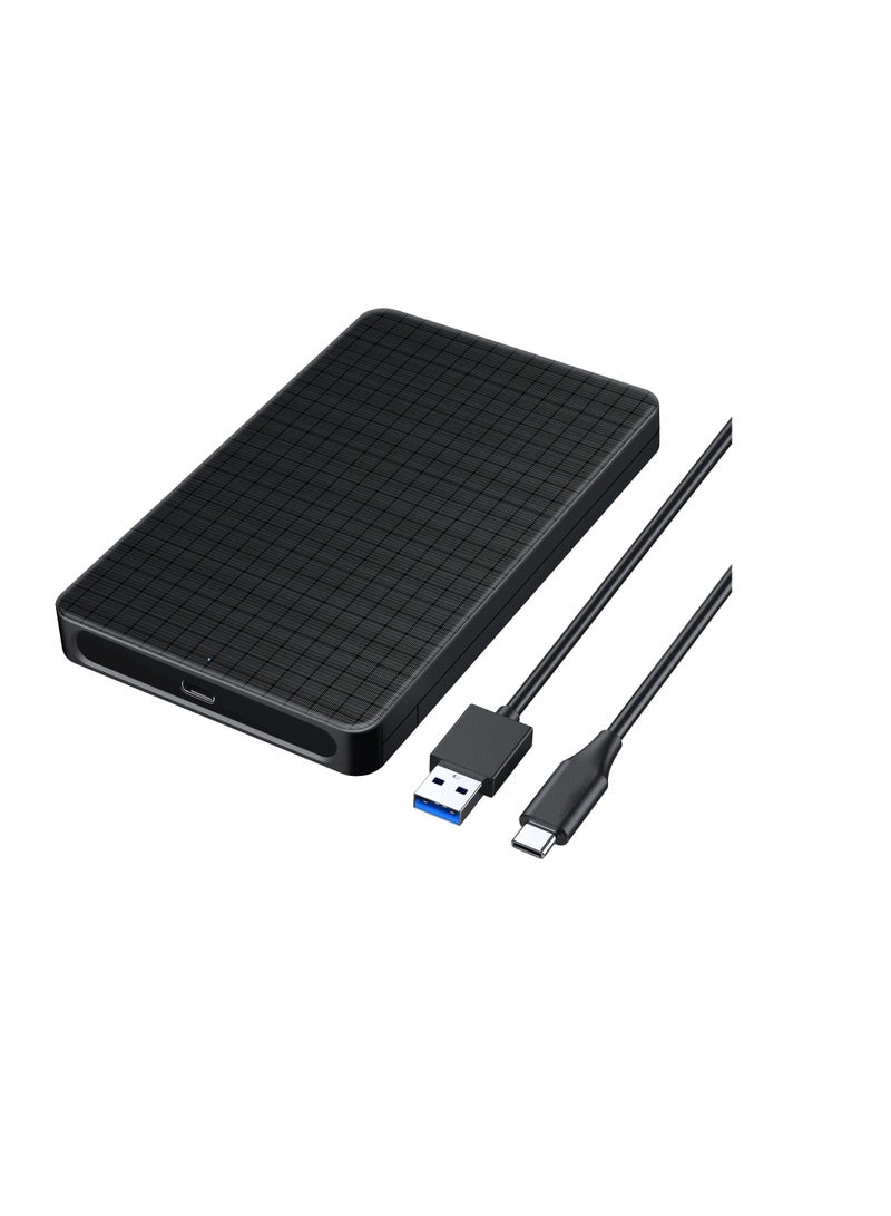 Portable C Type Hard Disk Drive External HDD Enclosure Case Tool Free 5 Gbps Support