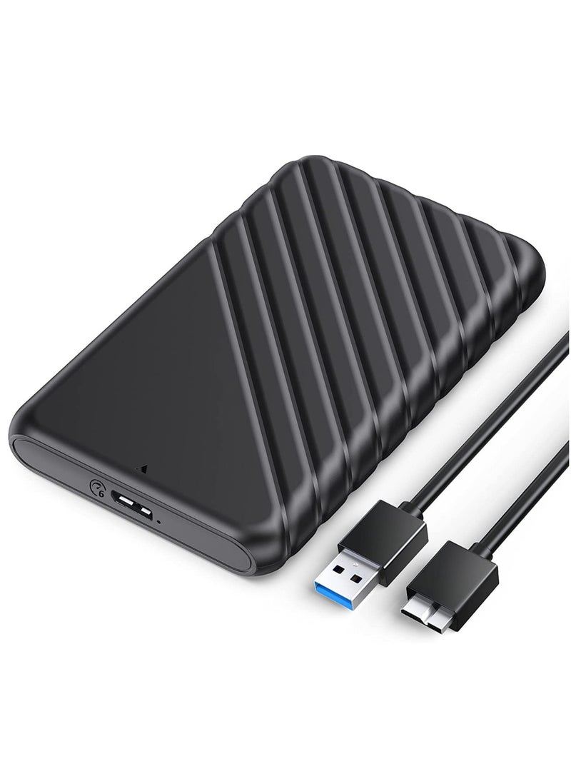 2.5 inch External Hard Drive SSD Enclosure USB 3.0 to SATA3 7mm and 9.5mm SATA HDD SSD Tool with UASP Supported for PC Laptop and Mac