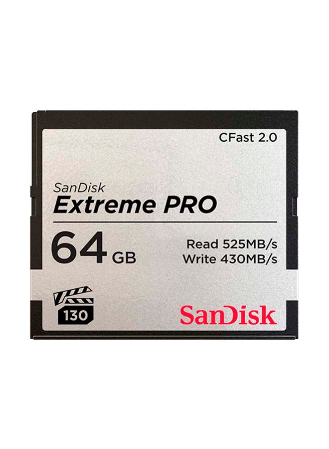 Extreme PRO CFAST 2.0 Card – Speed Up To 525MB/s - 64 GB