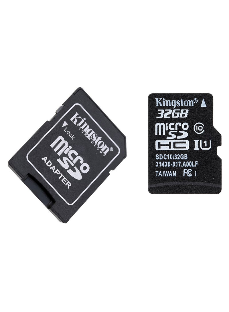 MicroSDHC Memory Card With Adapter Black