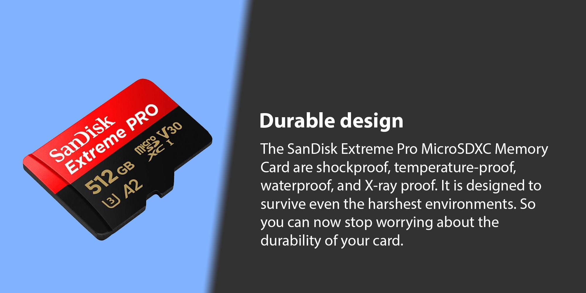 Extreme PRO microSDXC + SD Adapter + RescuePRO Deluxe 170MB/s A2 C10 V30 UHS-I U3/ 512 GB