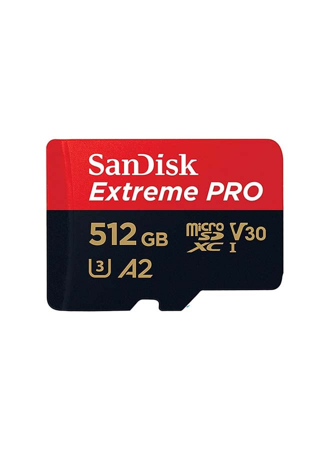 Extreme PRO microSDXC + SD Adapter + RescuePRO Deluxe 170MB/s A2 C10 V30 UHS-I U3/ 512 GB