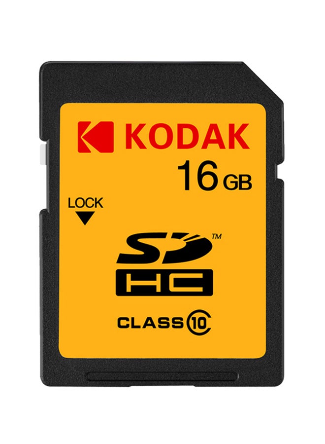 Class 10 U1 SD  Memory Card Yellow/black