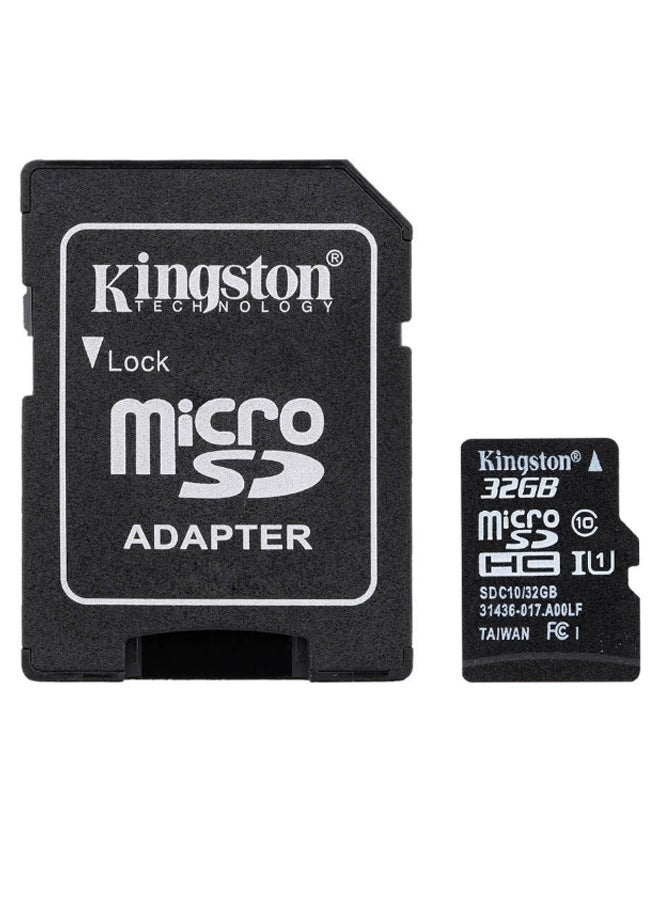 Class 10 Micro SDHC TF Flash Memory Card With Adapter Black