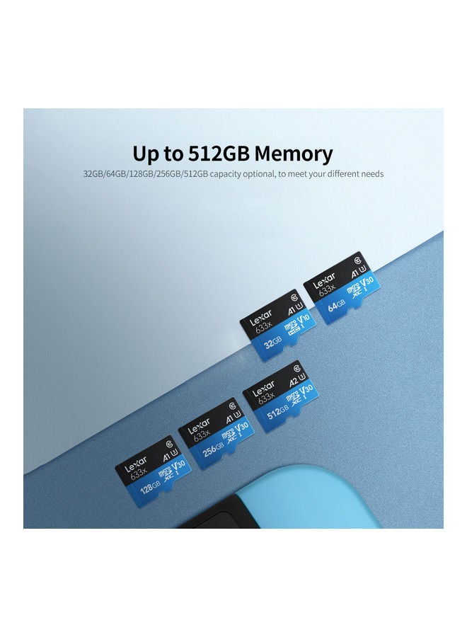 Lexar 633x 512GB TF Card High-performance Micro SD Card Class10 U3 A2 V30 High Speed TF Card For Phone Camera Dashcam 512 GB