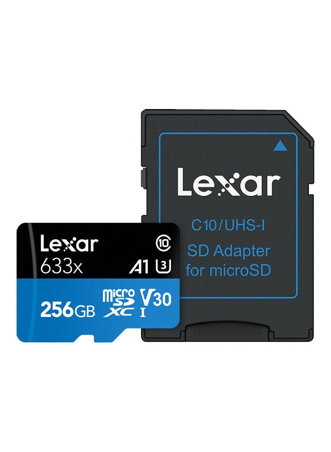 Micro SD Memory Card With Adapter Black/Blue/White