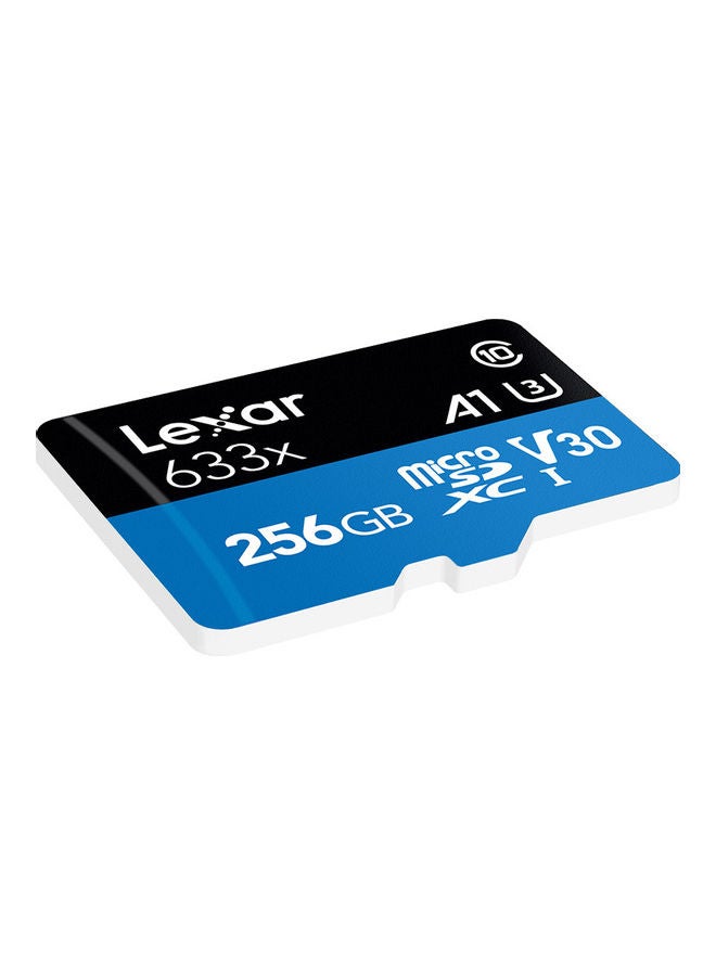 Micro SD Memory Card With Adapter Black/Blue/White