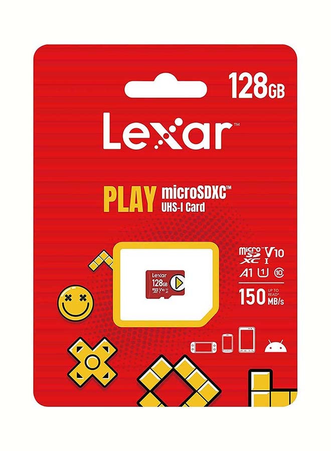 PLAY 128GB microSDXC UHS-I-Card, Up To 150MB/s Read, Compatible-with Nintendo-Switch, Portable Gaming Devices, Smartphones and Tablets (LMSPLAY128G-BNNN) 128 GB