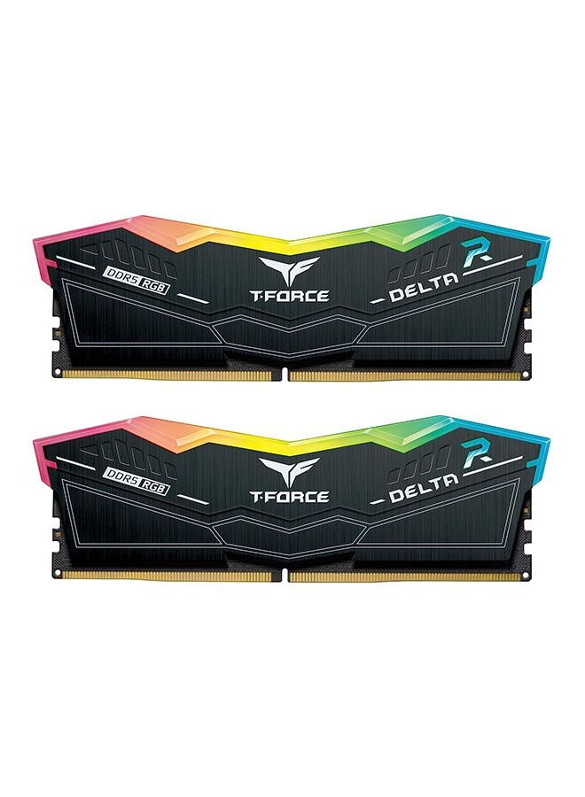 TEAMGROUP T-Force Delta RGB DDR5 Ram 32GB (2x16GB) 6000MHz PC5-48000 CL38 Desktop Memory | Black