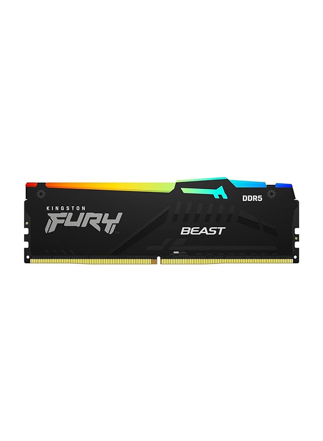 Fury Beast RGB 16GB DDR5 (2x 8GB) Desktop Memory, 5600MHz Speed, CL40 Cas Latency, 1.35V Voltage, 288 Pin, Dual Channel Kit, Non-ECC Unbuffered DIMM, Black | KF556C40BBAK2-16 16 GB