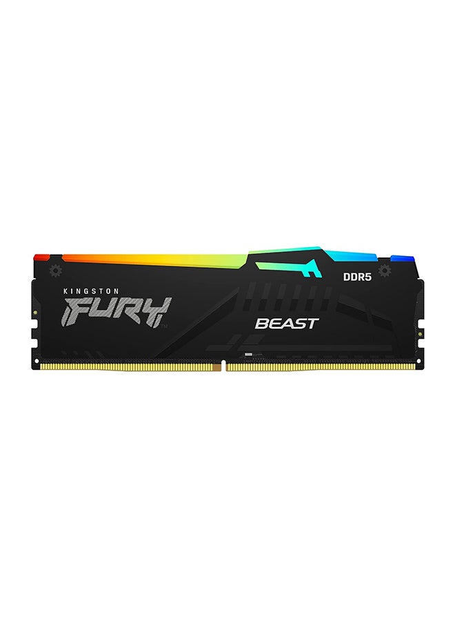 Fury Beast RGB 64GB 5200MT/s DDR5 CL40 DIMM Desktop Memory (Kit of 2) | Intel XMP 3.0 | Infrared Sync Technology | Overclocking Stability | KF552C40BBAK2-64 64 GB