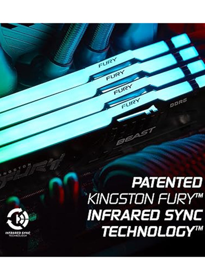 Fury Beast RGB (2x16GB) DDR5 Desktop Memory, 6000MT/s Memory Speed, CL36 CAS Latency, Intel XMP 3.0, 1.35 Voltage, 288-Pin, AMD Expo, Dual Channel DIMM Kit | KF560C36BBEAK2-32 32 GB