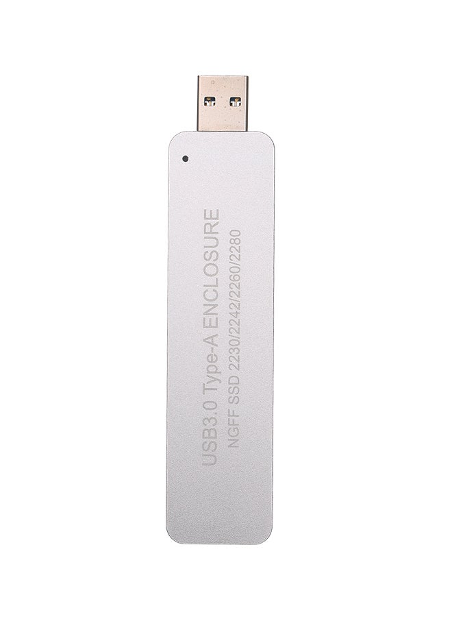 USB3.0 Type-A NGFF(M.2) SSD Enclosure Silver