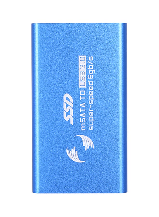 mSATA To USB3.0 SSD External Case Converter Blue