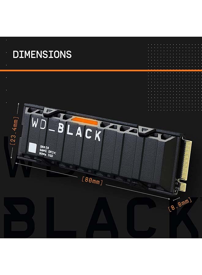 WD_BLACK SN850 NVMe  SSD with Heatsink (PCIe Gen4) (works with Playstation 5) 2 TB