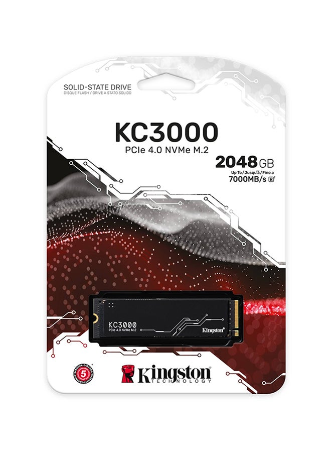 KC3000 2TB M.2 2280 Internal SSD, Up to 7000MB/s Read &Write Speed, PCIe 4.0 x4 NVMe 3D TLC, 1.6PBW Terabytes, Heatsink, Low Profile, Black | SKC3000D/2048G 2 TB