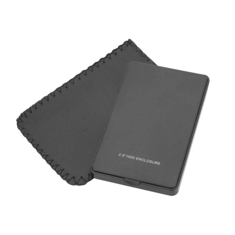 USB 2.0 Portable Mobile HDD External Hard Drive Disk Case Black