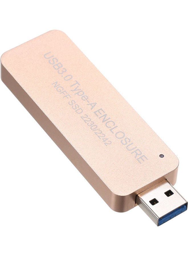 USB3.0 Type-A Enclosure Gold