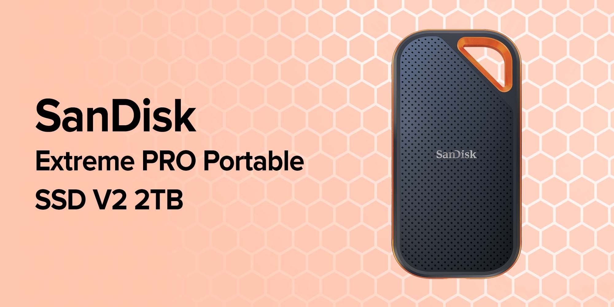 2TB Extreme PRO Portable SSD - Read/Write Speeds Upto 2000MB/s, USB 3.2 Gen 2x2-SDSSDE81-2T00-G25 2 TB