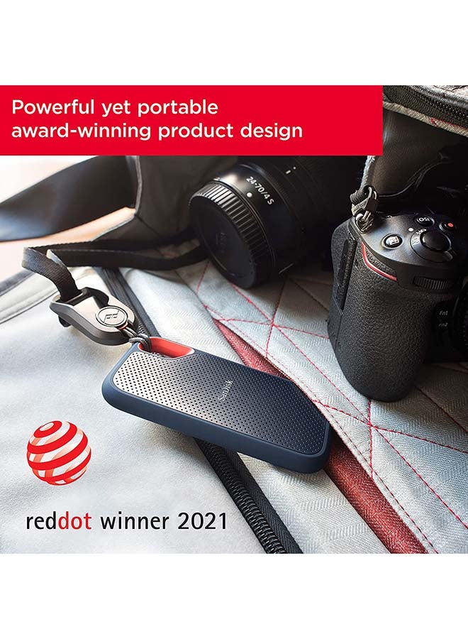 500 GB Extreme Portable SSD - Up To 1050MB/S Read and 1000MB/S Write Speeds, USB 3.2 Gen 2, 2-Meter Drop Protection With IP55 Resistance - SDSSDE61-500G-G25 500 GB