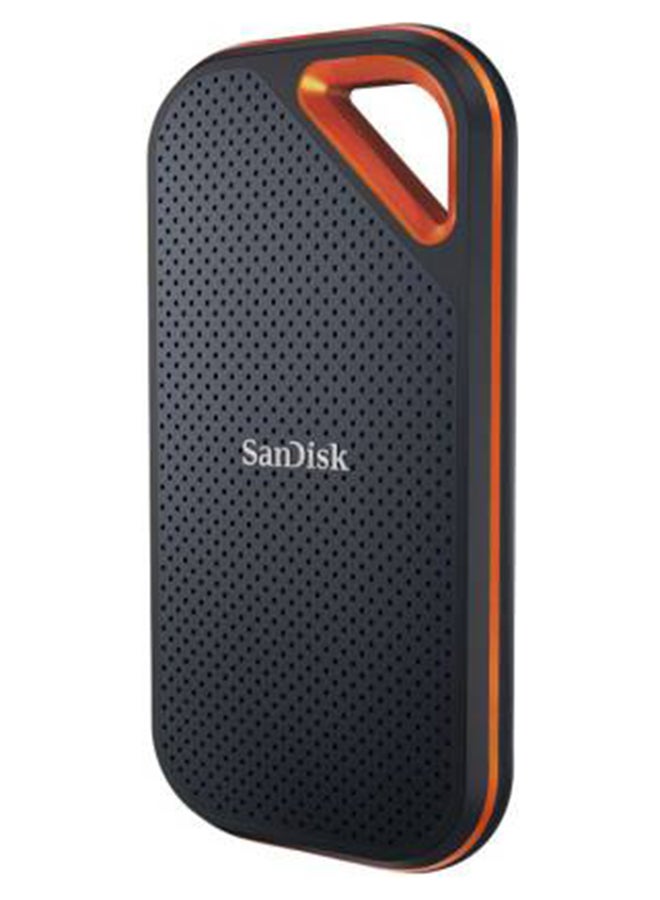 4TB Extreme PRO Portable SSD V2, USB 3.2 Gen 2x2 Type-C, Up to 2000 MB/s Read & Write Speeds, 256-Bit AES Hardware Encryption, Carabiner Loop, IP65, Black - Orange | SDSSDE81-4T00-G25 4 TB