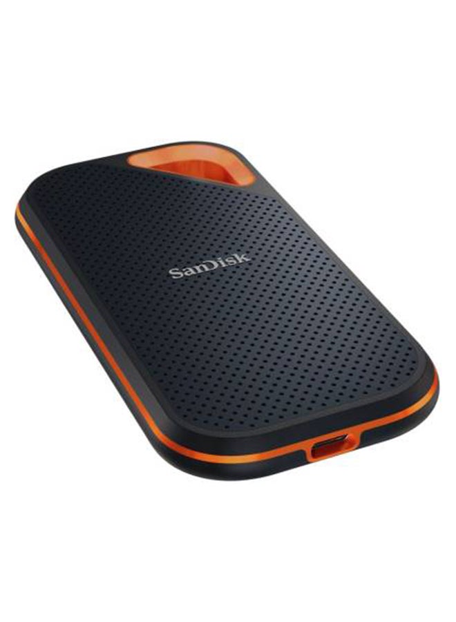 4TB Extreme PRO Portable SSD V2, USB 3.2 Gen 2x2 Type-C, Up to 2000 MB/s Read & Write Speeds, 256-Bit AES Hardware Encryption, Carabiner Loop, IP65, Black - Orange | SDSSDE81-4T00-G25 4 TB