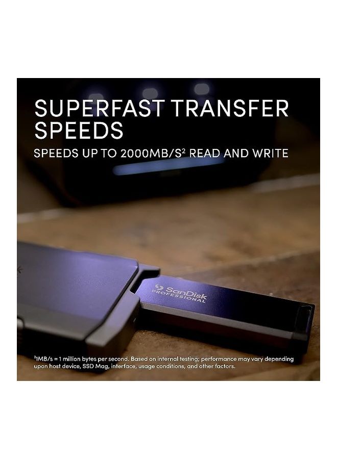 Professional PRO-Blade Transport - Portable and Modular NVMe SSD, Up to 2000MB/s, USB-C, USB 3.2 gen 2x2, Solid State Drive - SDPM2NB-001T-GBAND 1 TB