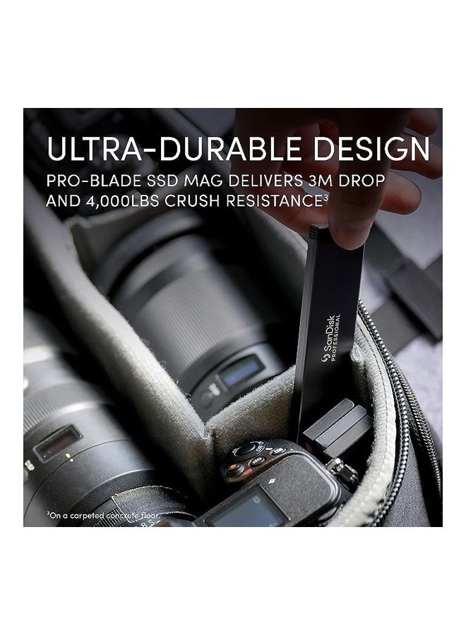 Professional PRO-Blade Transport - Portable and Modular NVMe SSD, Up to 2000MB/s, USB-C, USB 3.2 gen 2x2, Solid State Drive - SDPM2NB-002T-GBAND 2 TB