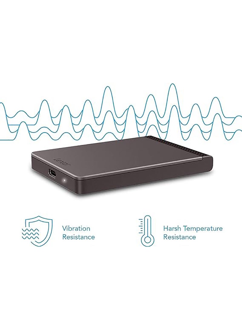1TB SL200 Portable SSD, Read/Write Speeds of up to 550/400 MB/s, USB-C, External Solid State Drive (LSL200X001T-RNNNU) 1 TB