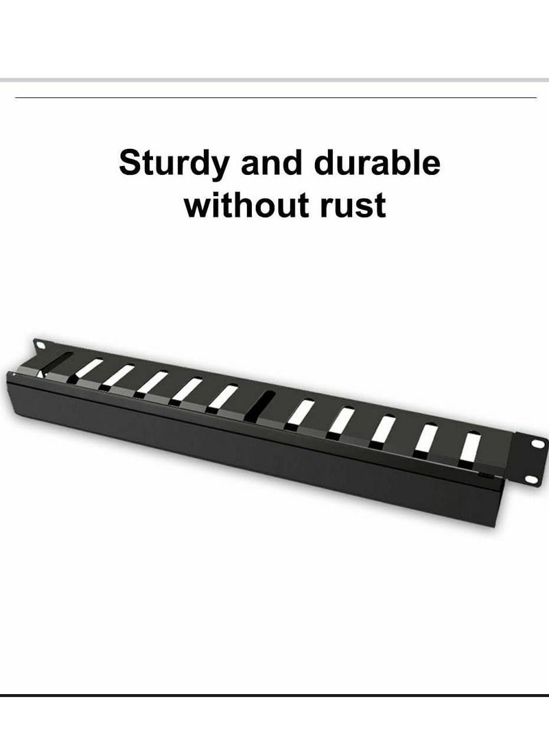 1U 12 Slot Plastic Cable Management for 19  inch Rack