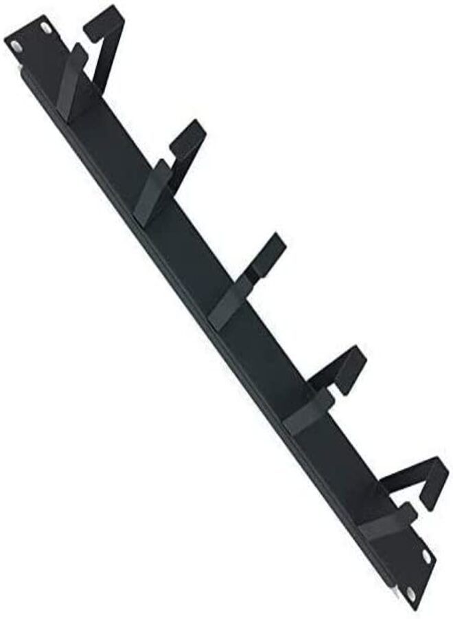 1U 5 D-Ring Cable Manager - 19 Inch Horizontal Rack Mount Metal 1 PIECES