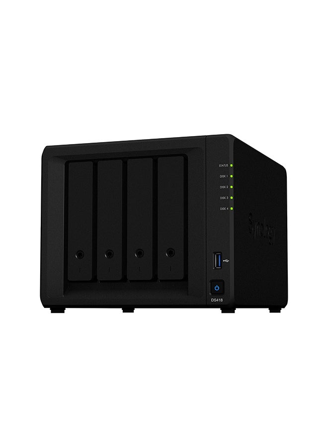 24TB DiskStation DS418 NAS Enclosure Kit with Seagate IronWolf Pro NAS Drives (4 x 6TB) Black