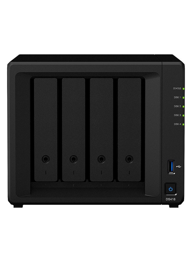 24TB DiskStation DS418 NAS Enclosure Kit with Seagate IronWolf Pro NAS Drives (4 x 6TB) Black