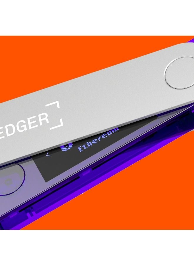 Nano X Hardware Wallet | Safest Crypto & NFT Cold Storage, Big Screen + Wireless Bluetooth & Type-C Connectivity, 5000+ Coins Supported, for iOS & Android, MacOS & Windows - Purple