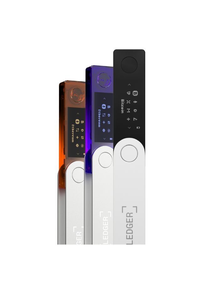 Nano X Hardware Wallet | Safest Crypto & NFT Cold Storage, Big Screen + Wireless Bluetooth & Type-C Connectivity, 5000+ Coins Supported, for iOS & Android, MacOS & Windows - Purple