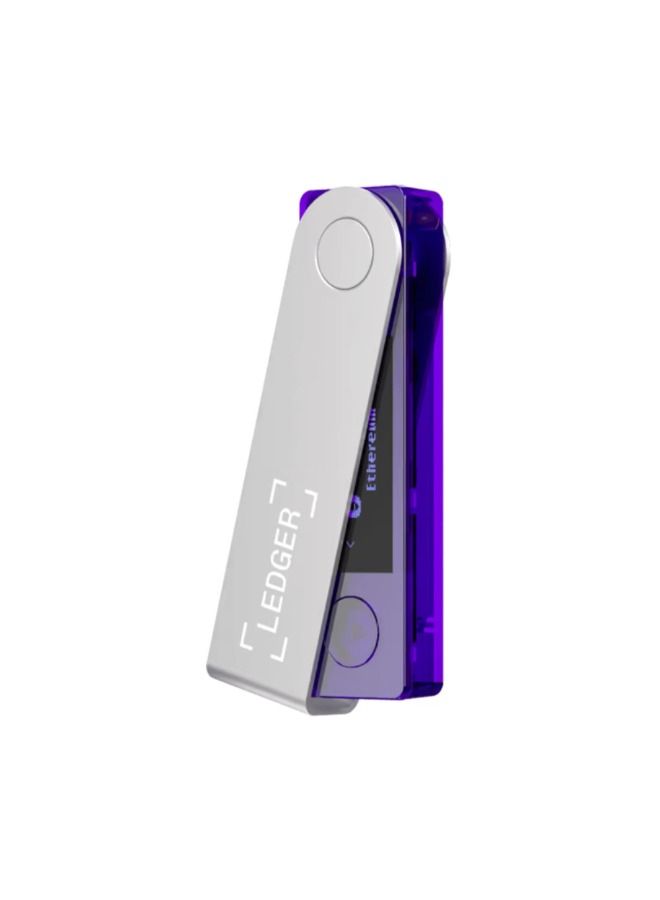 Nano X Hardware Wallet | Safest Crypto & NFT Cold Storage, Big Screen + Wireless Bluetooth & Type-C Connectivity, 5000+ Coins Supported, for iOS & Android, MacOS & Windows - Purple