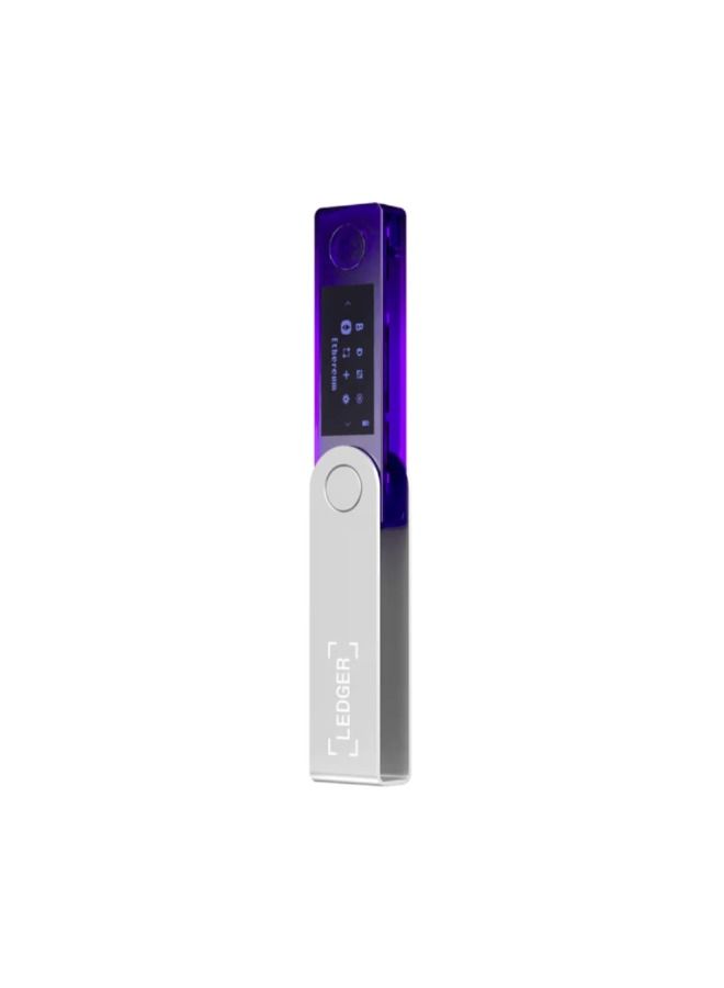 Nano X Hardware Wallet | Safest Crypto & NFT Cold Storage, Big Screen + Wireless Bluetooth & Type-C Connectivity, 5000+ Coins Supported, for iOS & Android, MacOS & Windows - Purple