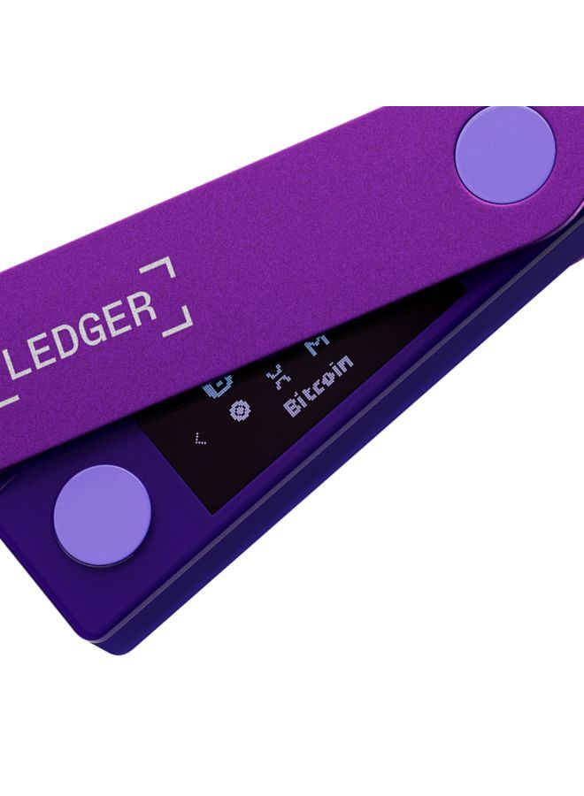 Nano X Hardware Wallet | Safest Crypto & NFT Cold Storage, Big Screen + Wireless Bluetooth & Type-C Connectivity, 5000+ Coins Supported, for iOS & Android, MacOS & Windows - Amethyst Purple